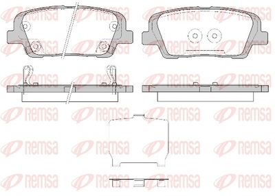 Brake Pad Set, disc brake REMSA 1274.42