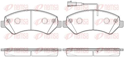 Brake Pad Set, disc brake REMSA 1275.22