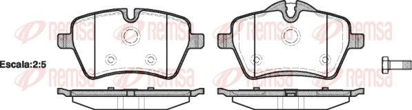 REMSA 1277.00 Brake Pad Set, disc brake