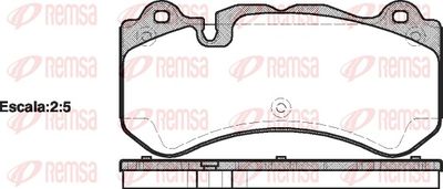 Brake Pad Set, disc brake REMSA 1279.00