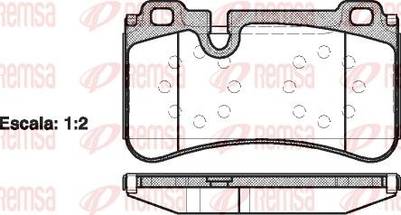 REMSA 1280.00 Brake Pad Set, disc brake