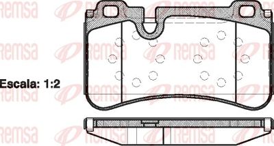 Brake Pad Set, disc brake REMSA 1280.00