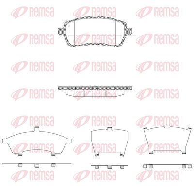 Brake Pad Set, disc brake REMSA 1281.10
