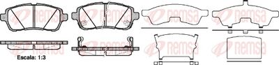 Brake Pad Set, disc brake REMSA 1281.02