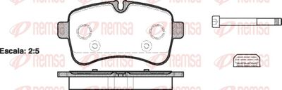 Brake Pad Set, disc brake REMSA 1282.00