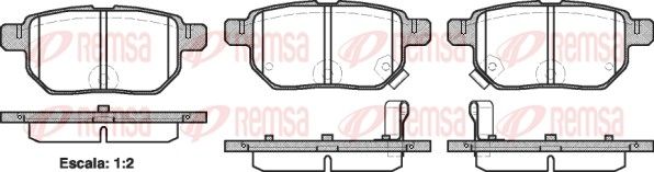 REMSA 1286.02 Brake Pad Set, disc brake