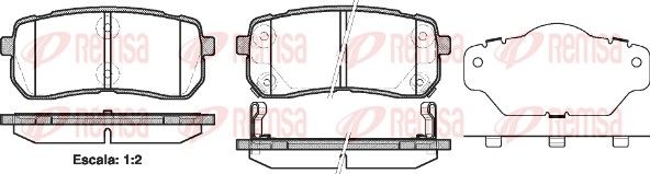 REMSA 1288.02 Brake Pad Set, disc brake