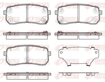 Brake Pad Set, disc brake REMSA 1288.12