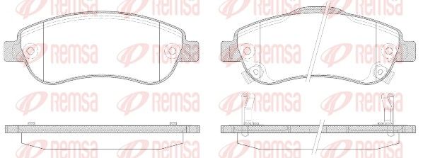 REMSA 1289.02 Brake Pad Set, disc brake