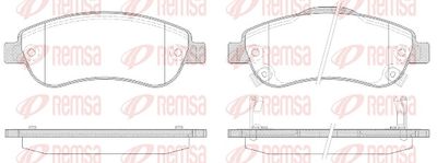Brake Pad Set, disc brake REMSA 1289.02