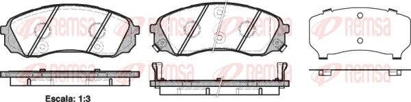 REMSA 1291.02 Brake Pad Set, disc brake