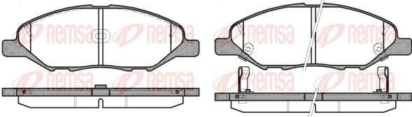 REMSA 1293.02 Brake Pad Set, disc brake