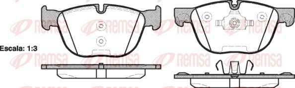 REMSA 1297.00 Brake Pad Set, disc brake