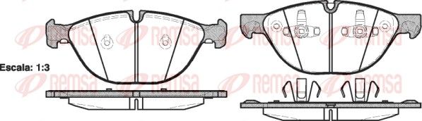 REMSA 1298.00 Brake Pad Set, disc brake