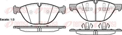 Brake Pad Set, disc brake REMSA 1298.00
