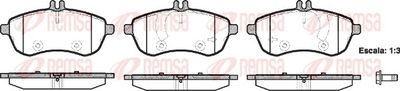 Brake Pad Set, disc brake REMSA 1301.00