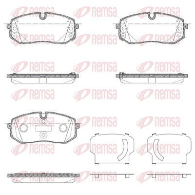 Brake Pad Set, disc brake REMSA 1302.10