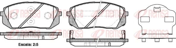 REMSA 1302.02 Brake Pad Set, disc brake