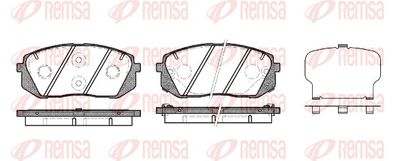 Brake Pad Set, disc brake REMSA 1302.22