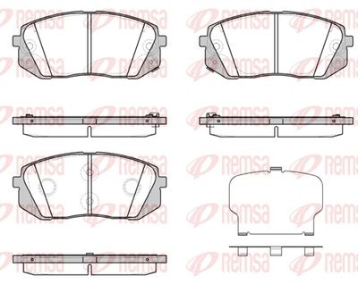 Brake Pad Set, disc brake REMSA 1302.43