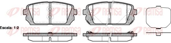 REMSA 1303.02 Brake Pad Set, disc brake