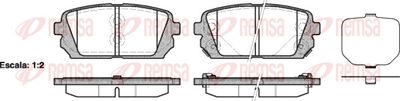Brake Pad Set, disc brake REMSA 1303.02