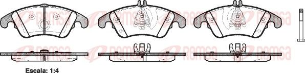 REMSA 1304.00 Brake Pad Set, disc brake