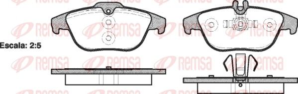 REMSA 1305.00 Brake Pad Set, disc brake