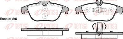 Brake Pad Set, disc brake REMSA 1305.00