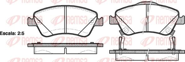 REMSA 1310.02 Brake Pad Set, disc brake