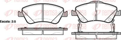 Brake Pad Set, disc brake REMSA 1310.02