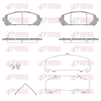 Brake Pad Set, disc brake REMSA 1312.30