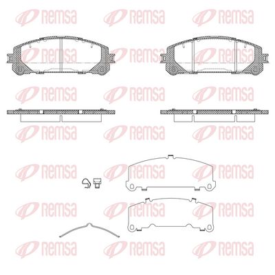 Brake Pad Set, disc brake REMSA 1312.40