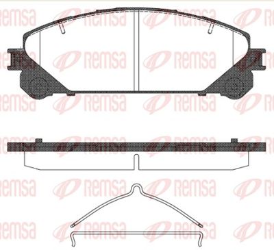 Brake Pad Set, disc brake REMSA 1312.00