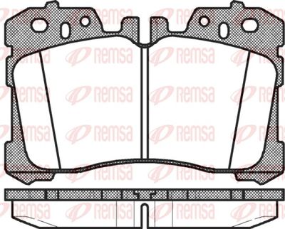 Brake Pad Set, disc brake REMSA 1320.00