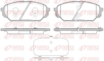 Brake Pad Set, disc brake REMSA 1322.12