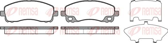 REMSA 1338.00 Brake Pad Set, disc brake