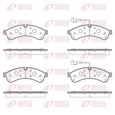 Brake Pad Set, disc brake REMSA 1339.12
