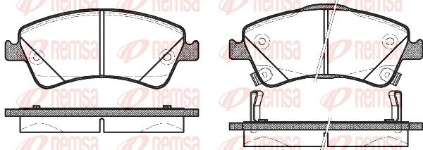 REMSA 1341.12 Brake Pad Set, disc brake