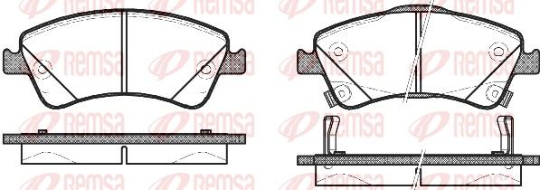 REMSA 1341.02 Brake Pad Set, disc brake