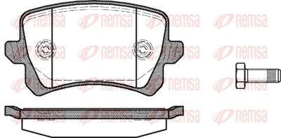 Brake Pad Set, disc brake REMSA 1342.00