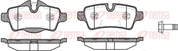 REMSA 1344.00 Brake Pad Set, disc brake