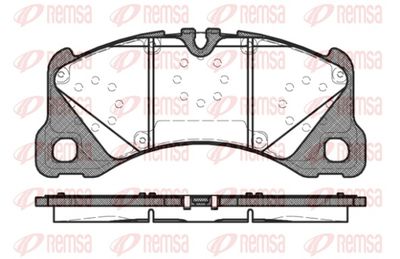 Brake Pad Set, disc brake REMSA 1345.40