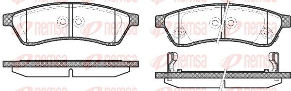 REMSA 1349.02 Brake Pad Set, disc brake