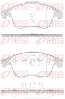 Brake Pad Set, disc brake REMSA 1350.30