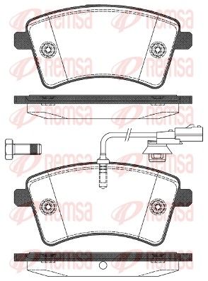 Brake Pad Set, disc brake REMSA 1351.01