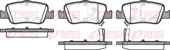 REMSA 1356.02 Brake Pad Set, disc brake