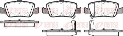 Brake Pad Set, disc brake REMSA 1356.02