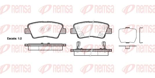 REMSA 1362.02 Brake Pad Set, disc brake
