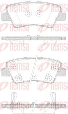 Brake Pad Set, disc brake REMSA 1362.42